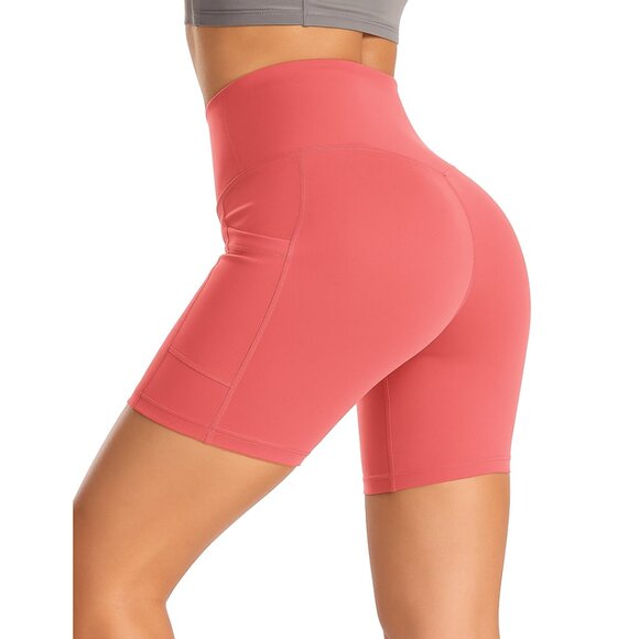 Yunoga Pants - Women’s High Waist Workout Shorts – XS – Rose – NWT